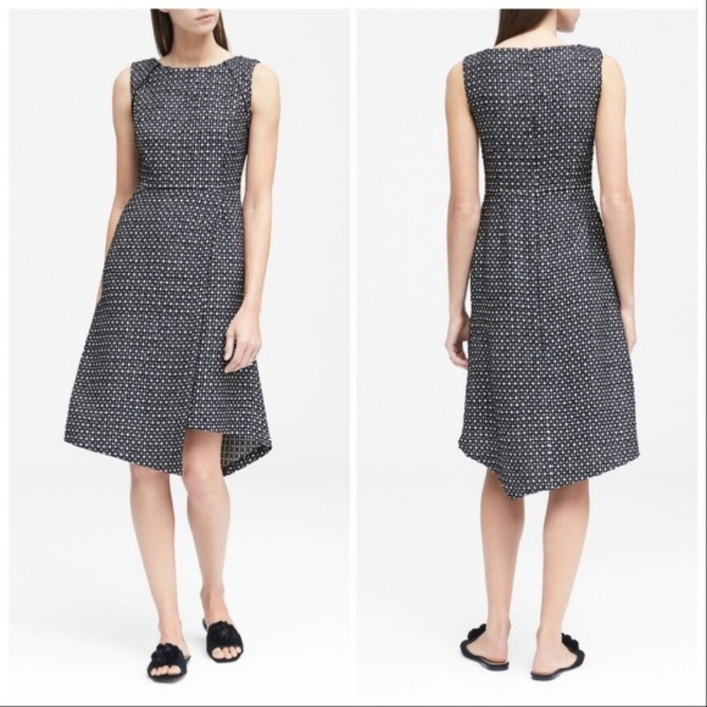 Banana Republic Tweed Asymmetric Dress